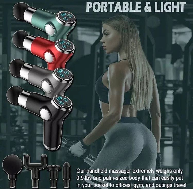 Deep Tissue Handheld Massage Gun With Four Different Heads, USB Charging Gun Massager With 6 Speed Levels Deep Tissue Handheld Massage Gun With Four Different Heads, USB Charging Gun Massager With 6 Speed Levels